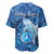 Personalised Northern Mariana Islands Baseball Jersey Galaxy Polynesian Shark Tattoo - Polynesian Pride