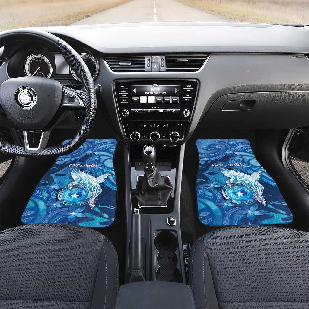 Northern Mariana Islands Car Mats Galaxy Polynesian Shark Tattoo - Polynesian Pride