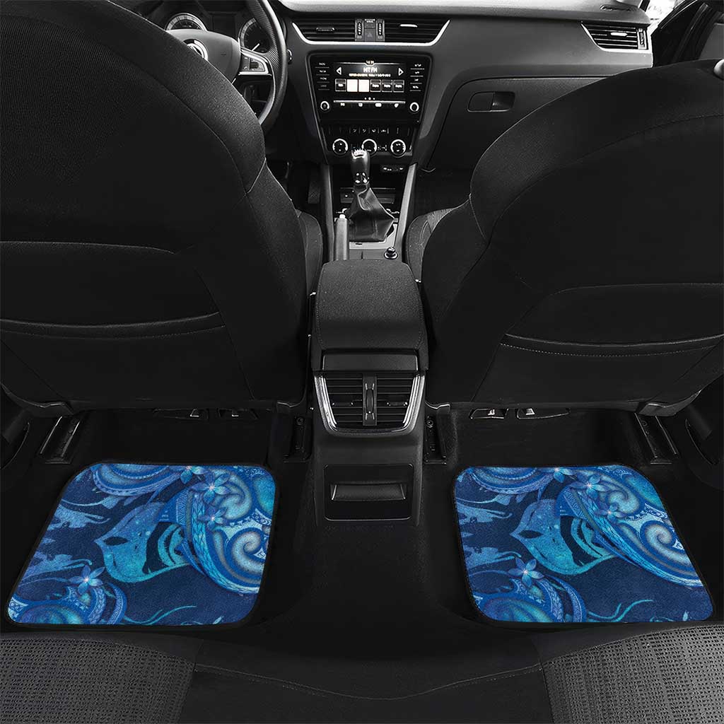 Northern Mariana Islands Car Mats Galaxy Polynesian Shark Tattoo - Polynesian Pride