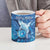 Personalised Northern Mariana Islands Ceramic Mug Galaxy Polynesian Shark Tattoo - Polynesian Pride