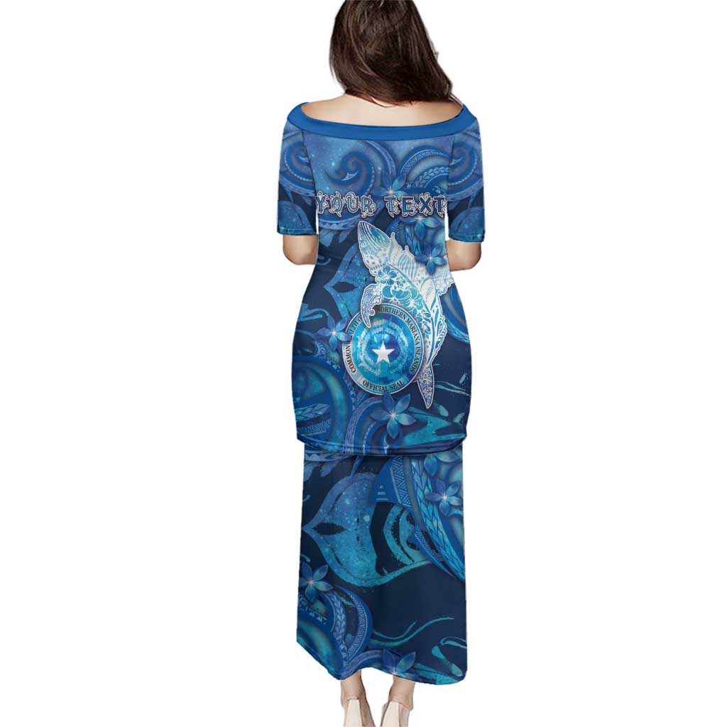 Personalised Northern Mariana Islands Family Matching Puletasi and Hawaiian Shirt Galaxy Polynesian Shark Tattoo DT05 - Polynesian Pride