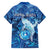 Personalised Northern Mariana Islands Family Matching Short Sleeve Bodycon Dress and Hawaiian Shirt Galaxy Polynesian Shark Tattoo - Polynesian Pride