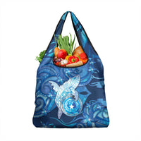 Northern Mariana Islands Grocery Bag Galaxy Polynesian Shark Tattoo - Polynesian Pride
