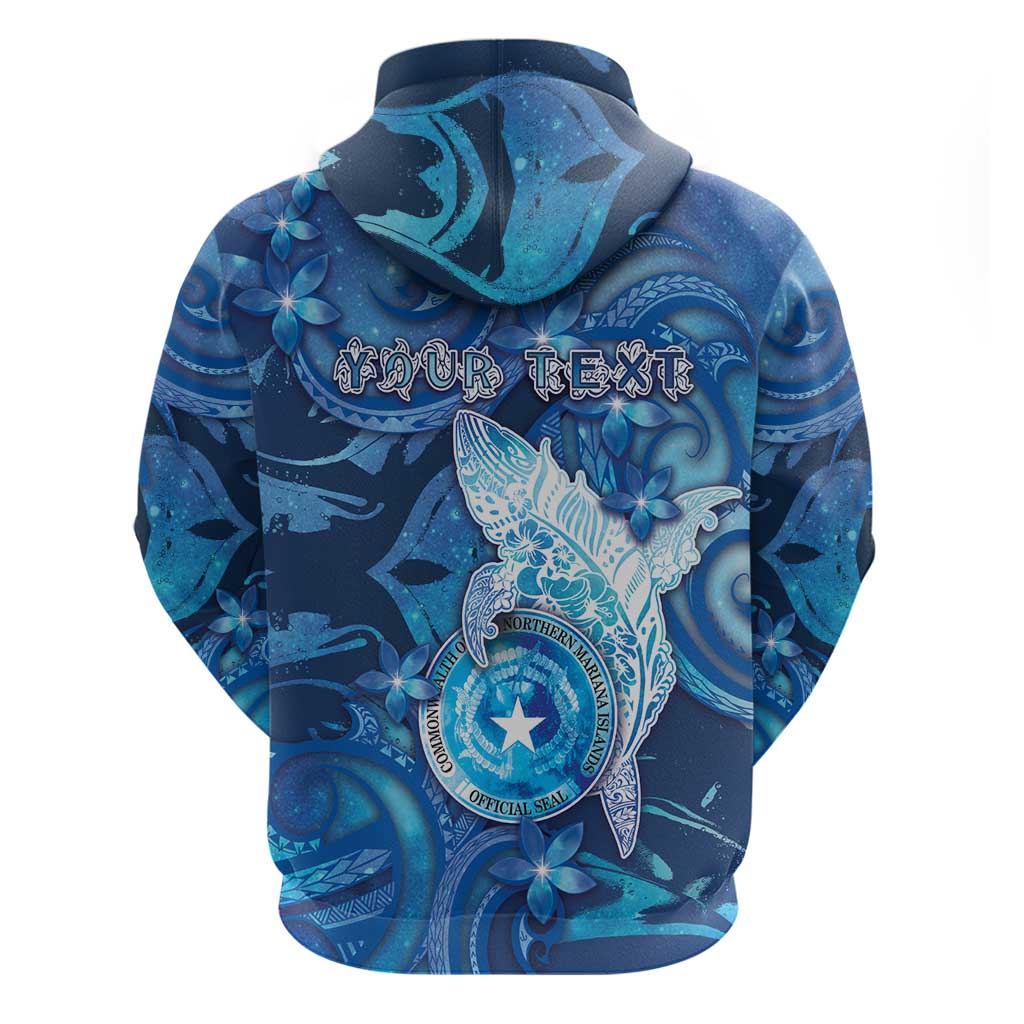 Personalised Northern Mariana Islands Hoodie Galaxy Polynesian Shark Tattoo - Polynesian Pride