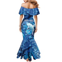 Personalised Northern Mariana Islands Mermaid Dress Galaxy Polynesian Shark Tattoo DT05 - Polynesian Pride