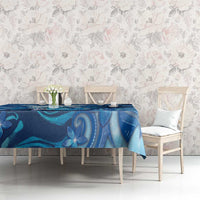 Northern Mariana Islands Tablecloth Galaxy Polynesian Shark Tattoo - Polynesian Pride