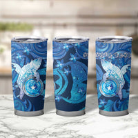 Personalised Northern Mariana Islands Tumbler Cup Galaxy Polynesian Shark Tattoo DT05 - Polynesian Pride