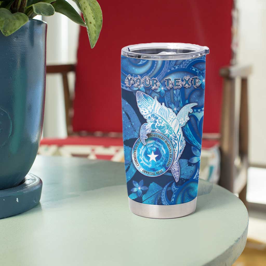 Personalised Northern Mariana Islands Tumbler Cup Galaxy Polynesian Shark Tattoo DT05 - Polynesian Pride