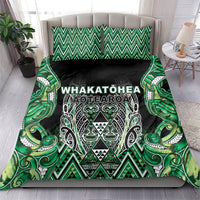 Aotearoa Whakatohea Bedding Set Maori Tribal Green Abalone Paua Shell Pattern DT05 - Polynesian Pride