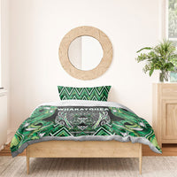 Aotearoa Whakatohea Bedding Set Maori Tribal Green Abalone Paua Shell Pattern DT05 - Polynesian Pride
