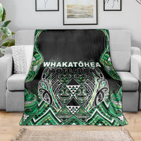 Aotearoa Whakatohea Blanket Maori Tribal Green Abalone Paua Shell Pattern DT05 - Polynesian Pride