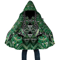 Aotearoa Whakatohea Cloak Maori Tribal Green Abalone Paua Shell Pattern DT05 Unisex Green - Polynesian Pride