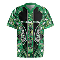 Aotearoa Whakatohea Rugby Jersey Maori Tribal Green Abalone Paua Shell Pattern DT05 Green - Polynesian Pride