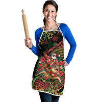 Hawaii Christmas Apron Aloha Santa Riding Honu DT05 - Polynesian Pride
