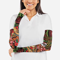 Hawaii Christmas Arm Sleeves Aloha Santa Riding Honu DT05 - Polynesian Pride