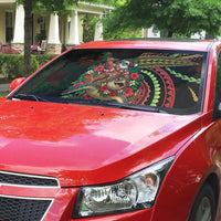 Hawaii Christmas Auto Sun Shade Aloha Santa Riding Honu DT05 - Polynesian Pride