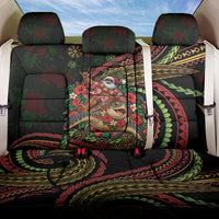 Hawaii Christmas Back Car Seat Cover Aloha Santa Riding Honu DT05 One Size Black - Polynesian Pride