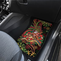 Hawaii Christmas Car Mats Aloha Santa Riding Honu DT05 - Polynesian Pride