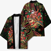 Hawaii Christmas Kimono Aloha Santa Riding Honu DT05 - Polynesian Pride