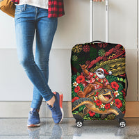 Hawaii Christmas Luggage Cover Aloha Santa Riding Honu DT05 - Polynesian Pride