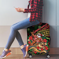 Hawaii Christmas Luggage Cover Aloha Santa Riding Honu DT05 - Polynesian Pride