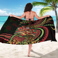 Hawaii Christmas Sarong Aloha Santa Riding Honu DT05 - Polynesian Pride