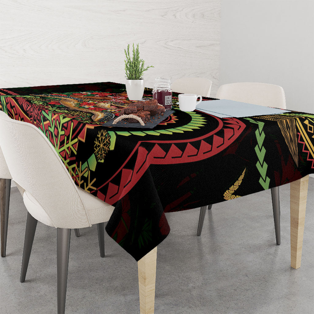 Hawaii Christmas Tablecloth Aloha Santa Riding Honu DT05 - Polynesian Pride