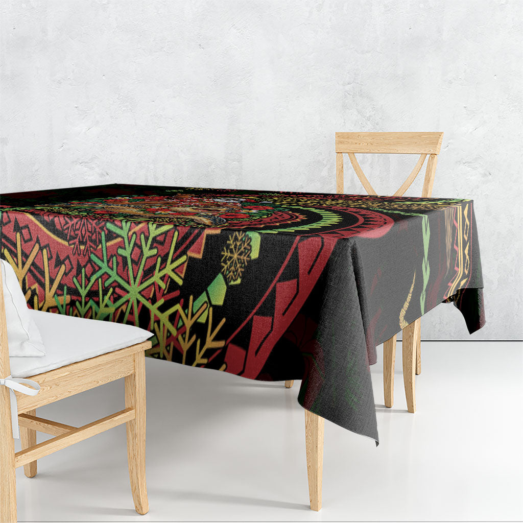 Hawaii Christmas Tablecloth Aloha Santa Riding Honu DT05 - Polynesian Pride