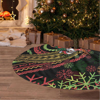 Hawaii Christmas Tree Skirt Aloha Santa Riding Honu DT05 - Polynesian Pride