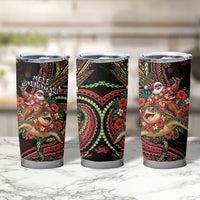 Hawaii Christmas Tumbler Cup Aloha Santa Riding Honu DT05 - Polynesian Pride