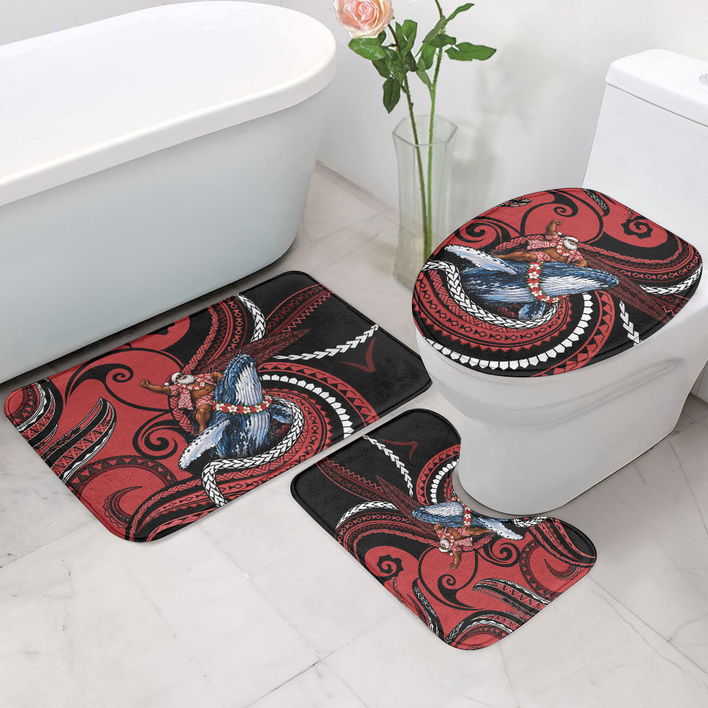 Tonga Christmas Bathroom Set Santa Riding Humpback Whale DT05 - Polynesian Pride