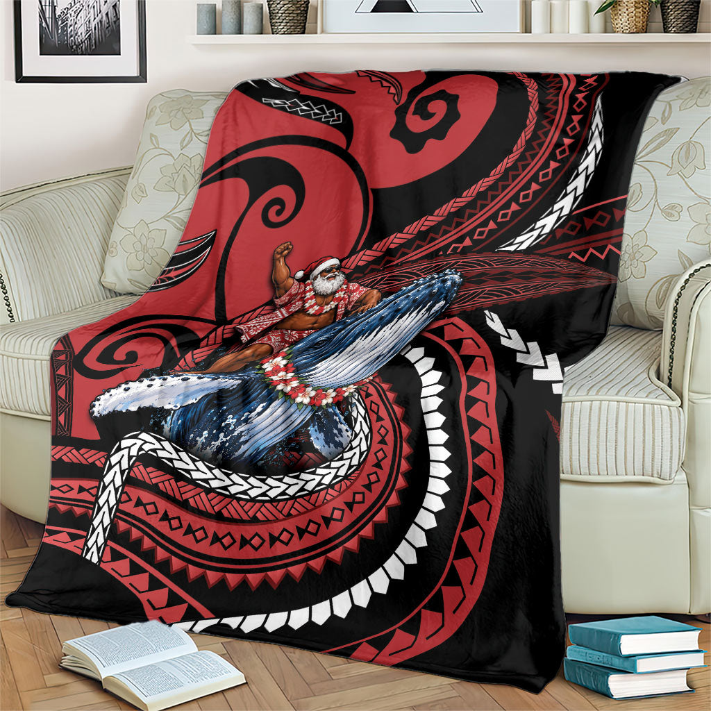 Tonga Christmas Blanket Santa Riding Humpback Whale DT05 - Polynesian Pride