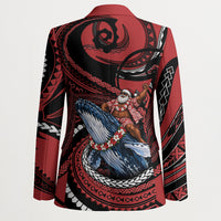 Tonga Christmas Blazer Santa Riding Humpback Whale DT05 - Polynesian Pride
