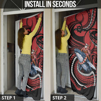 Tonga Christmas Door Cover Santa Riding Humpback Whale DT05 - Polynesian Pride