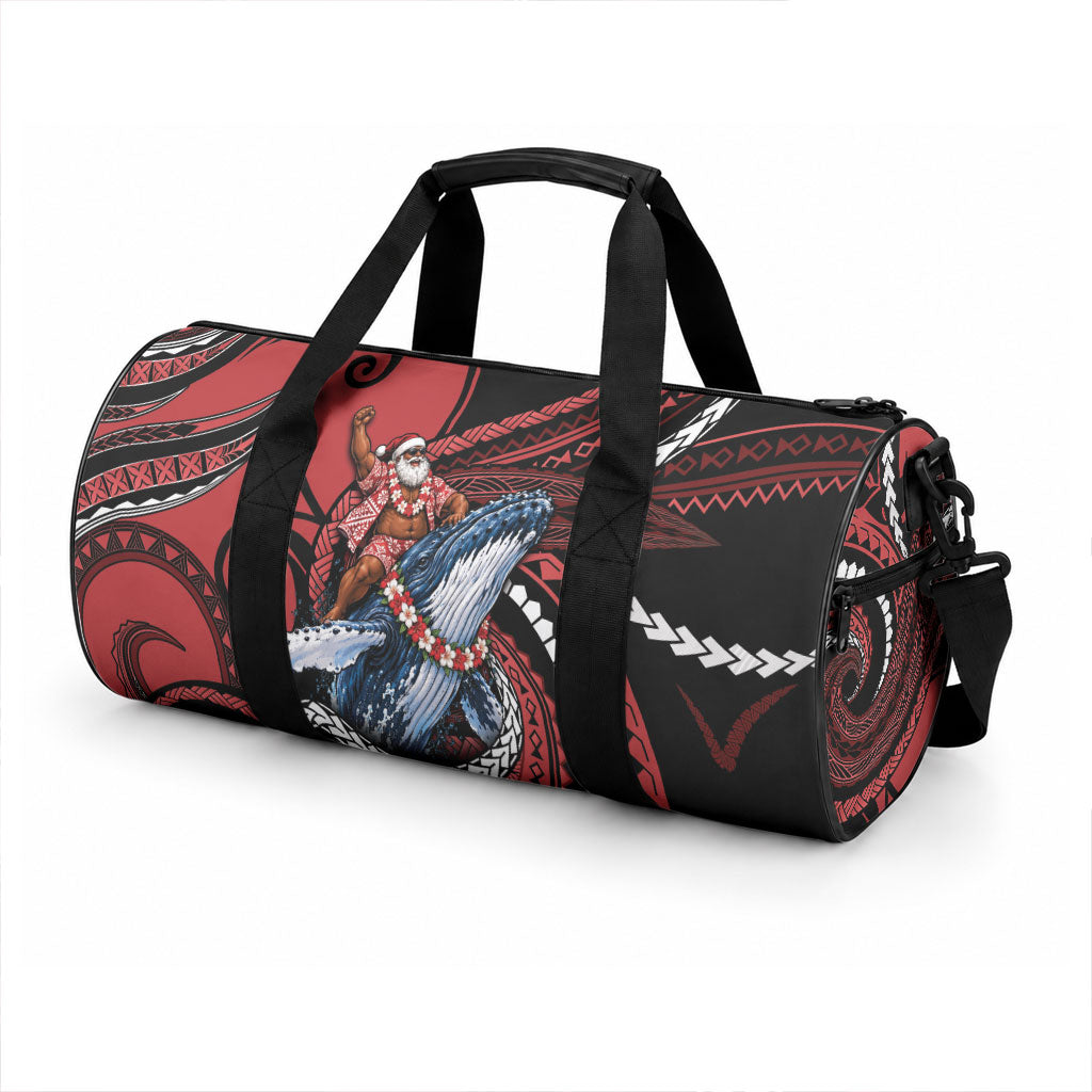 Tonga Christmas Duffle Bag Santa Riding Humpback Whale DT05 - Polynesian Pride