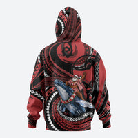 Tonga Christmas Hoodie Santa Riding Humpback Whale DT05 - Polynesian Pride