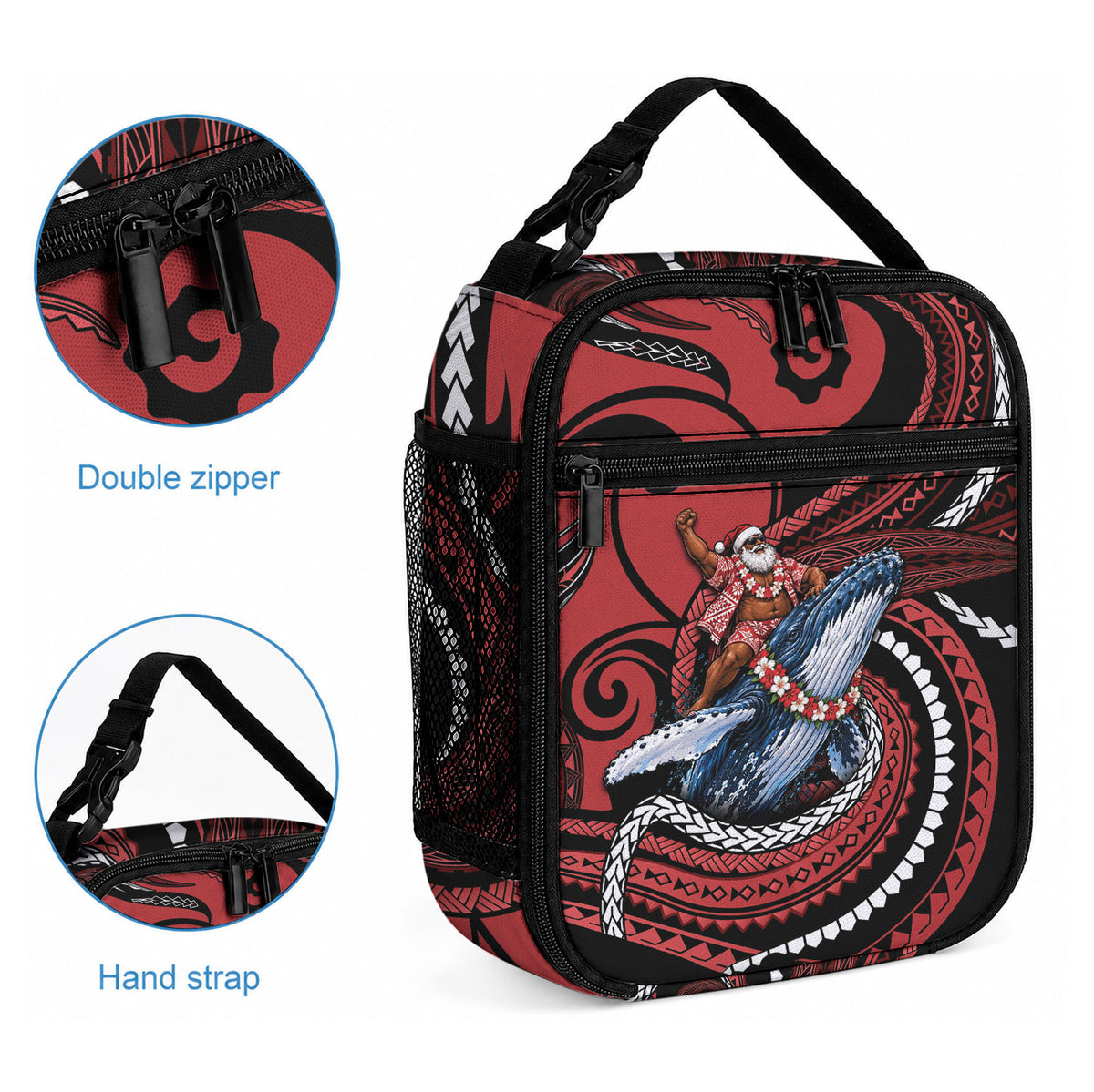 Tonga Christmas Lunch Bag Santa Riding Humpback Whale DT05 - Polynesian Pride