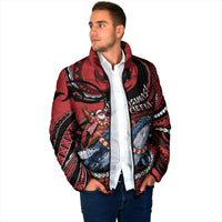 Tonga Christmas Padded Jacket Santa Riding Humpback Whale DT05 - Polynesian Pride
