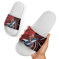 Tonga Christmas Slide Sandals Santa Riding Humpback Whale DT05 - Polynesian Pride