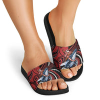 Tonga Christmas Slide Sandals Santa Riding Humpback Whale DT05 - Polynesian Pride
