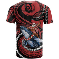 Tonga Christmas T Shirt Santa Riding Humpback Whale DT05 - Polynesian Pride