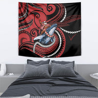 Tonga Christmas Tapestry Santa Riding Humpback Whale DT05 - Polynesian Pride