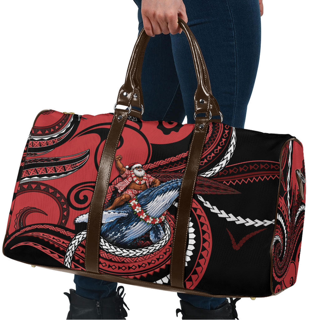 Tonga Christmas Travel Bag Santa Riding Humpback Whale DT05 - Polynesian Pride