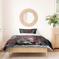 Hawaiian And Japanese Bedding Set Aloha Koi Fish Palaka Patterns - Polynesian Pride