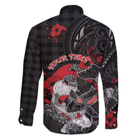 Personalised Hawaiian And Japanese Family Matching Long Sleeve Bodycon Dress and Hawaiian Shirt Aloha Koi Fish Palaka Patterns DT05 - Polynesian Pride