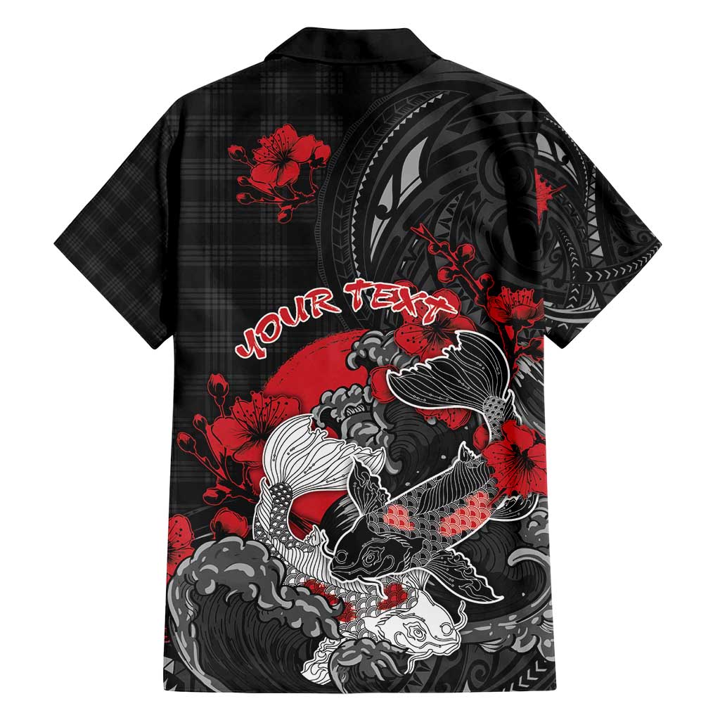 Personalised Hawaiian And Japanese Family Matching Summer Maxi Dress and Hawaiian Shirt Aloha Koi Fish Palaka Patterns DT05 - Polynesian Pride