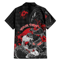 Personalised Hawaiian And Japanese Family Matching Summer Maxi Dress and Hawaiian Shirt Aloha Koi Fish Palaka Patterns DT05 - Polynesian Pride