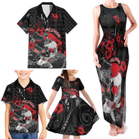 Personalised Hawaiian And Japanese Family Matching Tank Maxi Dress and Hawaiian Shirt Aloha Koi Fish Palaka Patterns DT05 - Polynesian Pride