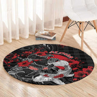 Hawaiian And Japanese Round Carpet Aloha Koi Fish Palaka Patterns - Polynesian Pride