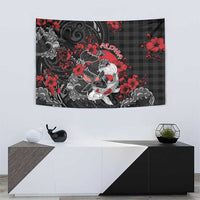 Hawaiian And Japanese Tapestry Aloha Koi Fish Palaka Patterns - Polynesian Pride